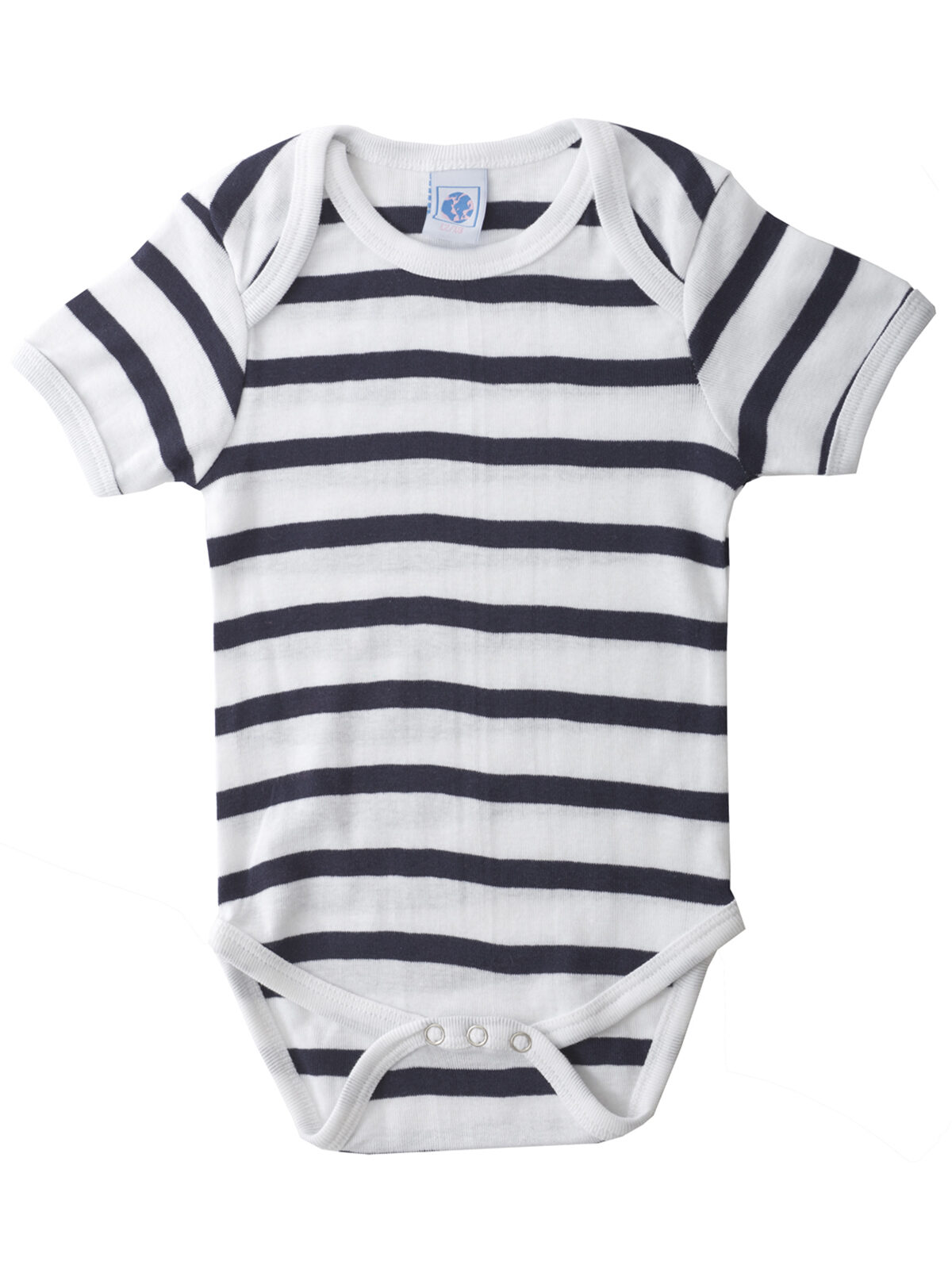 Body bébé manches courtes - Marine blanche