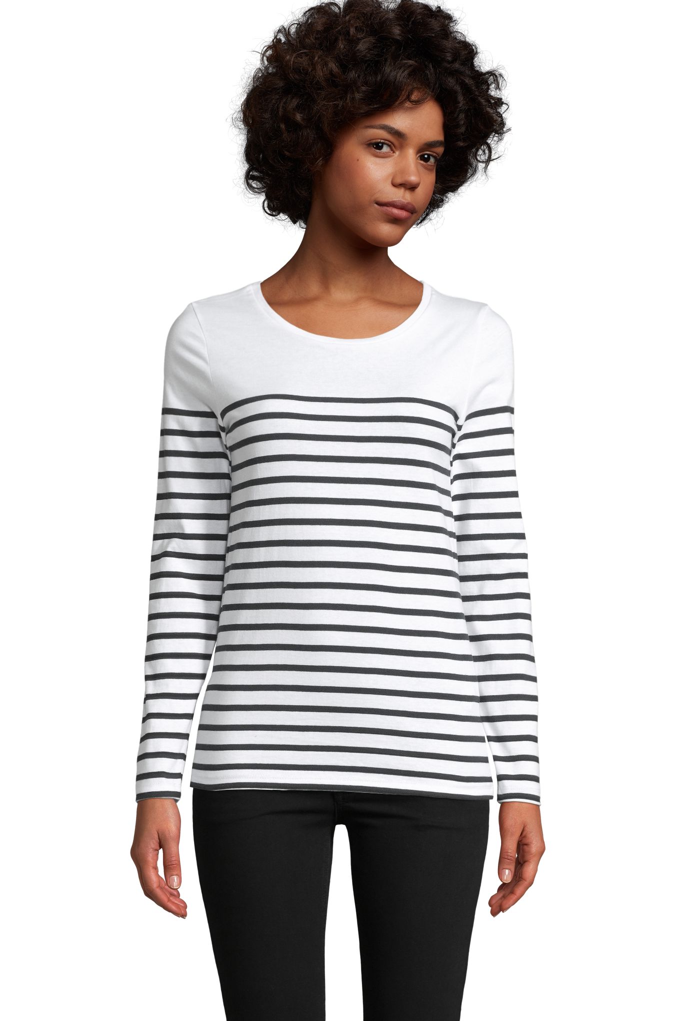 MATELOT LSL FEMMES - 904 - BLANC / BLEU MARINE