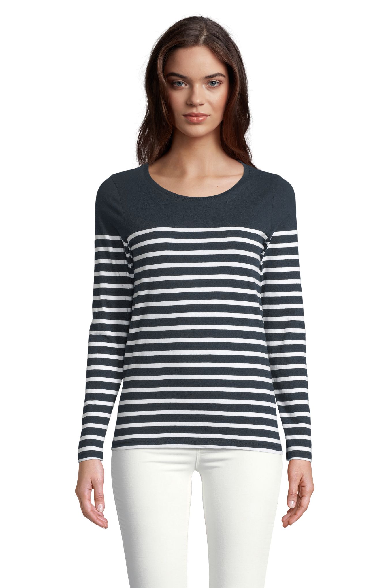 MATELOT LSL FEMMES - 912 - BLEU ULTRAMARINE / BLANC
