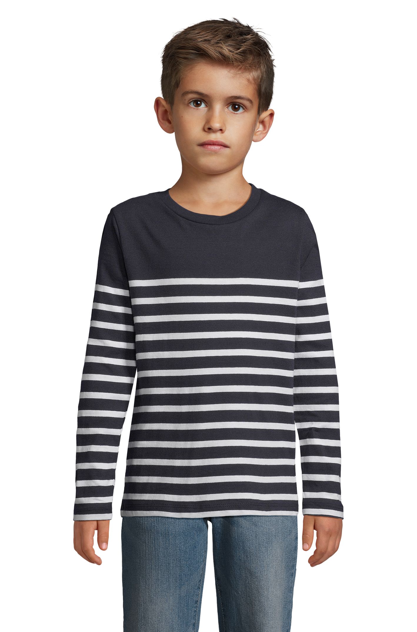 MATELOT LSL KIDS - 904 - BLANC / BLEU MARINE