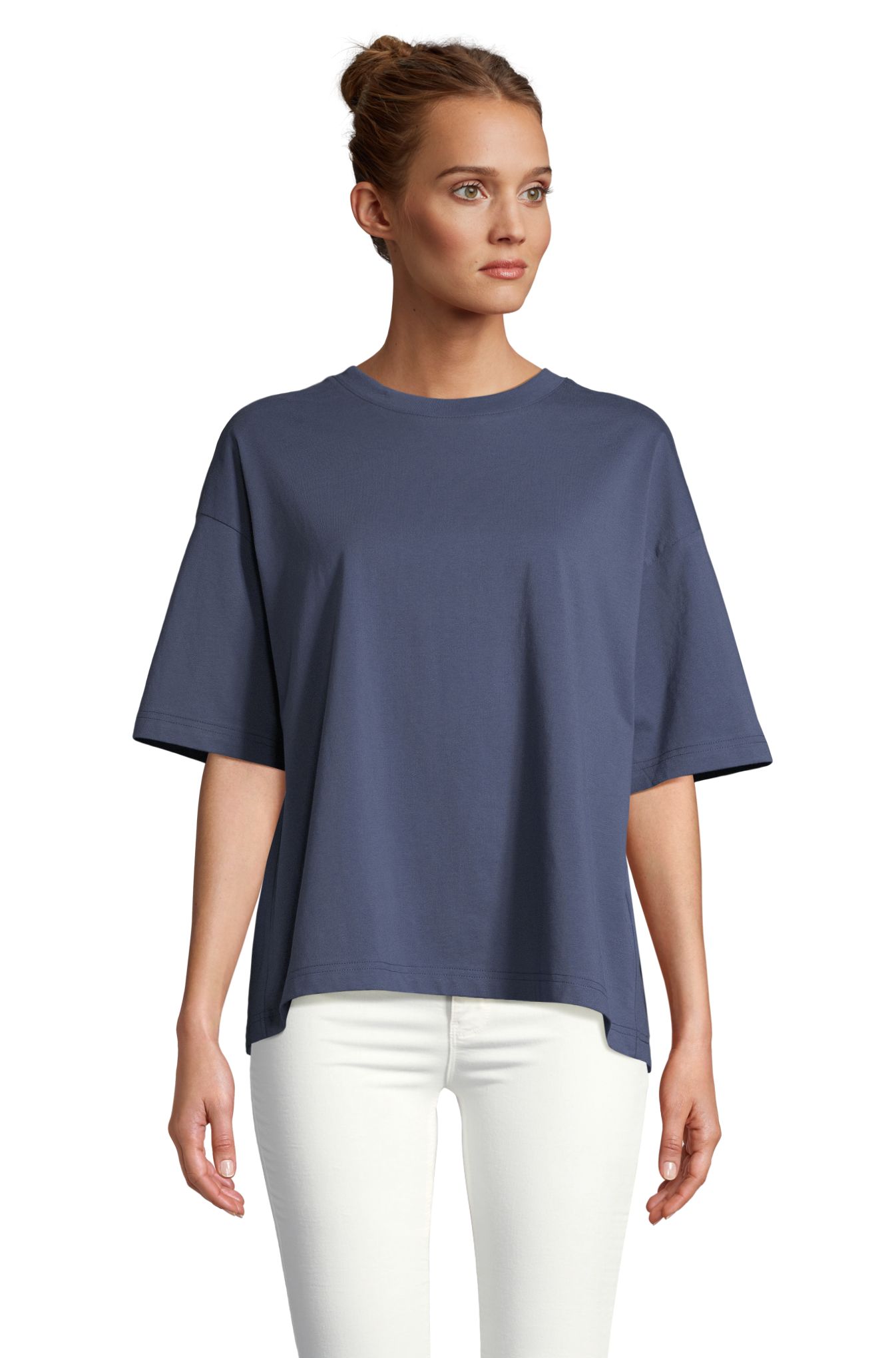 T-shirt oversize à coupe carrée pour femme - 244 - DENIM