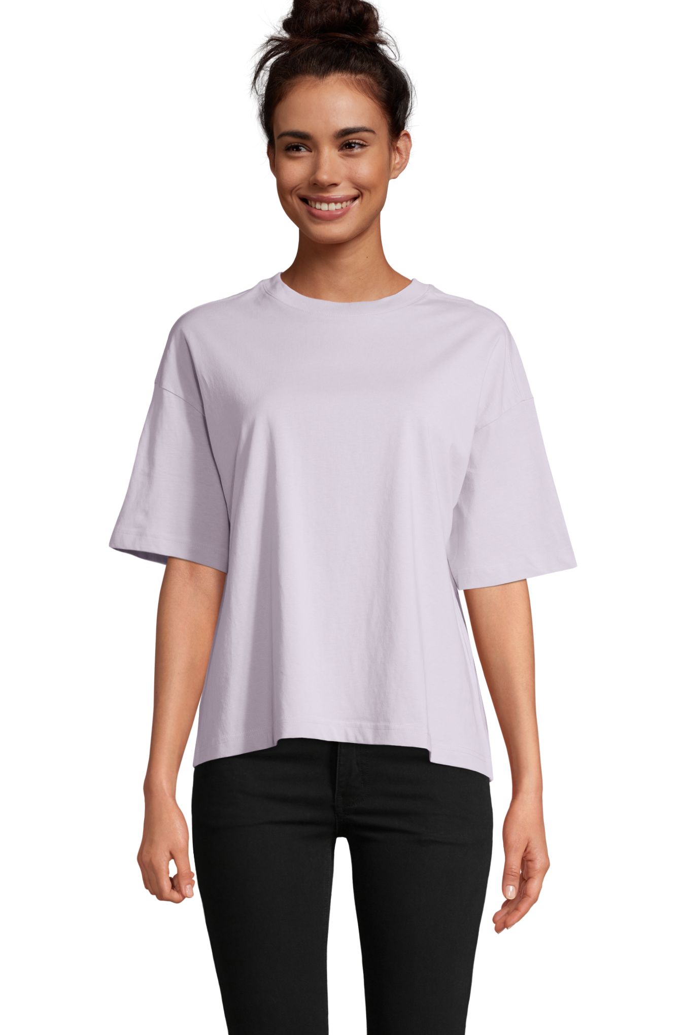 T-shirt oversize à coupe carrée pour femme - 701 - LILAS