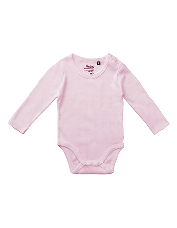 Babyrompertje met lange mouwen - 20 - Lichtroze