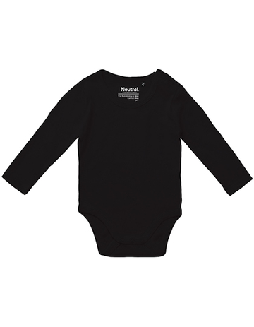 Babyrompertje met lange mouwen - 03 - Zwart