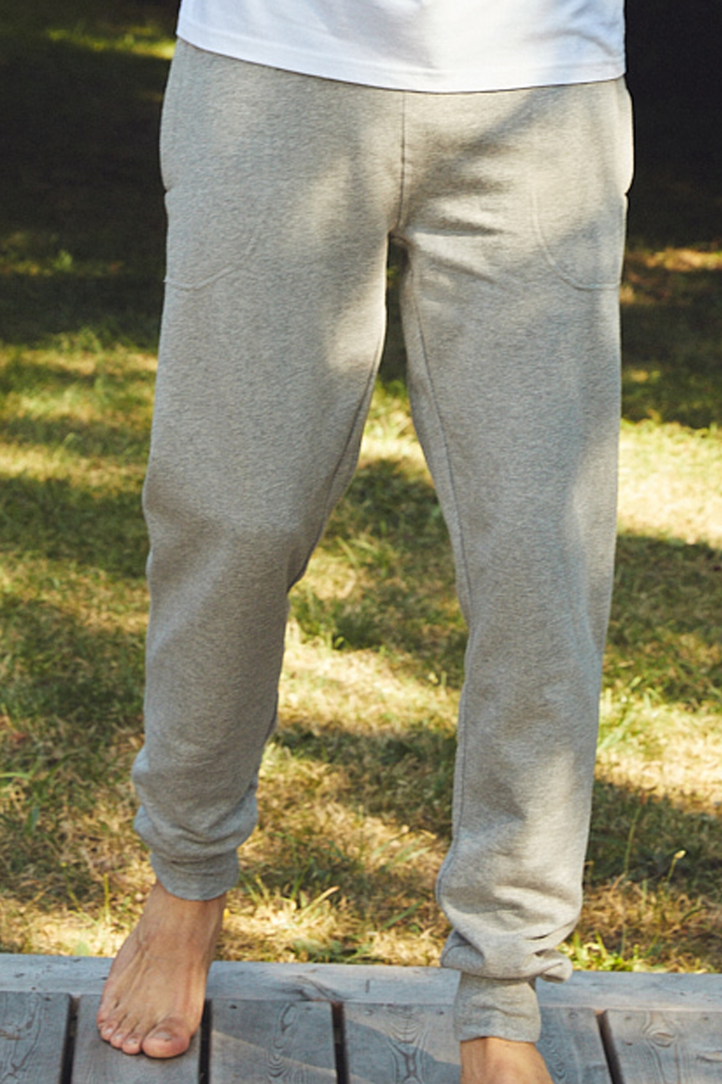 Joggingbroek met manchetten en ritszak