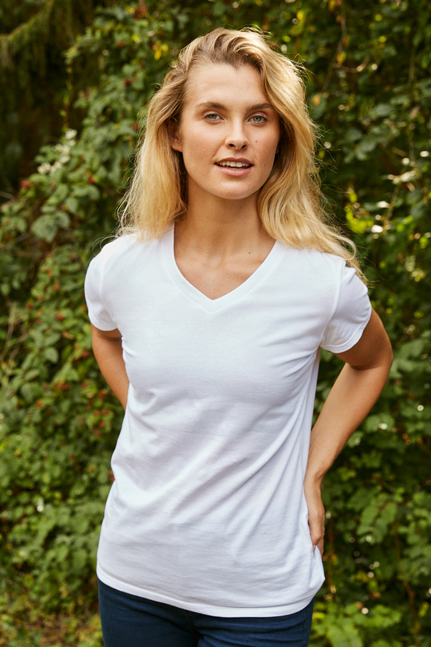 Dames T-shirt met V-hals