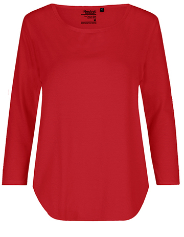 Dames T-shirt met driekwartmouwen - 05 - Rood