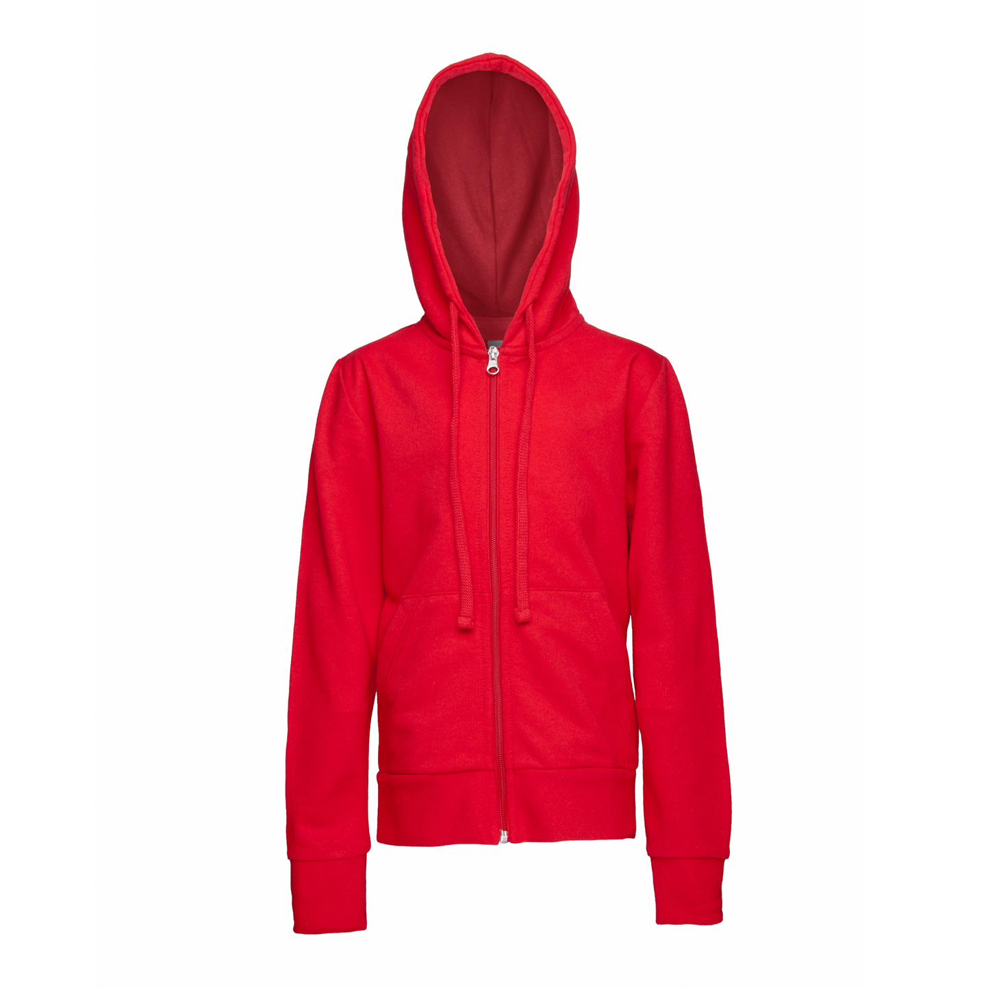 Kinderhoodie met rits - 28 - Sportrood