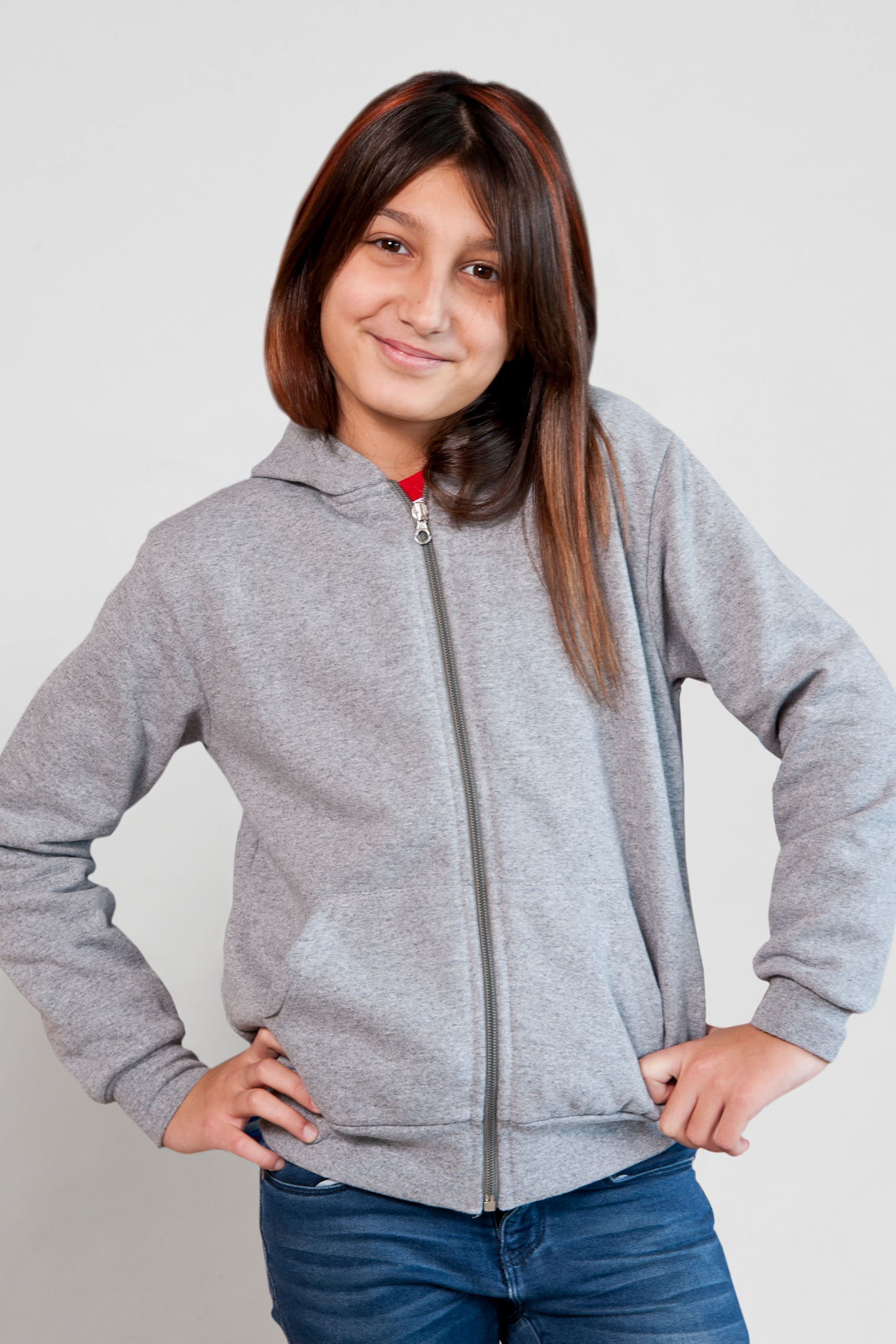 Kinderhoodie met rits