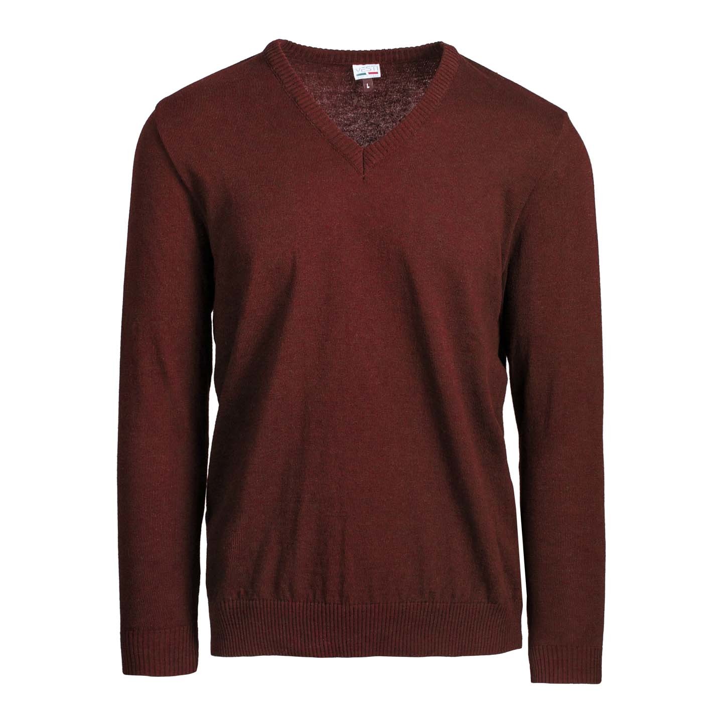 Kinderpullover met V-hals - 078 - Bordeaux