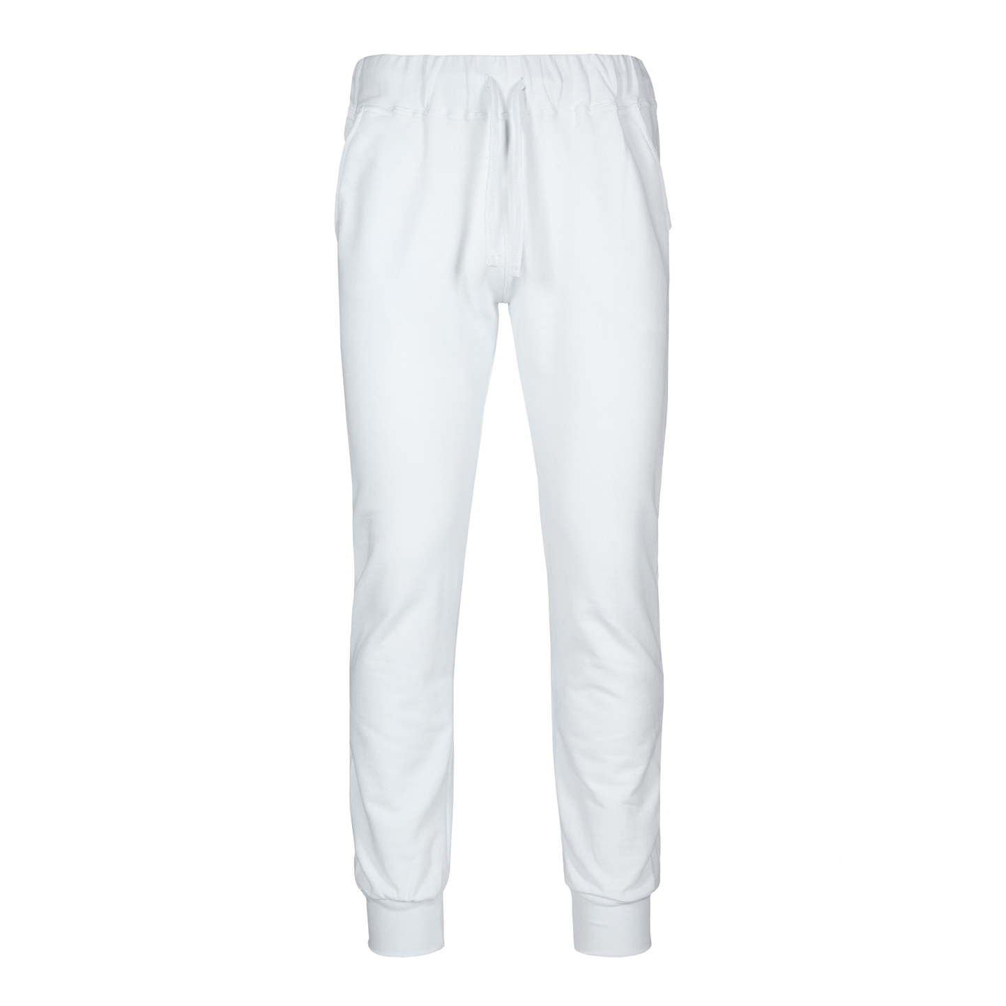 Getailleerde broek van French Terry fleece - 99 - Wit