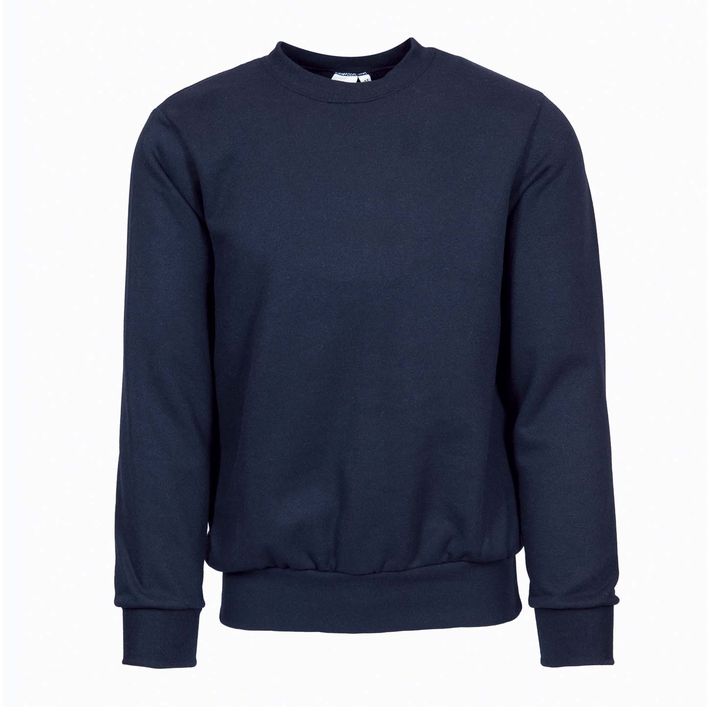 Sweat-shirt à col rond en molleton français - 18 - Bleu