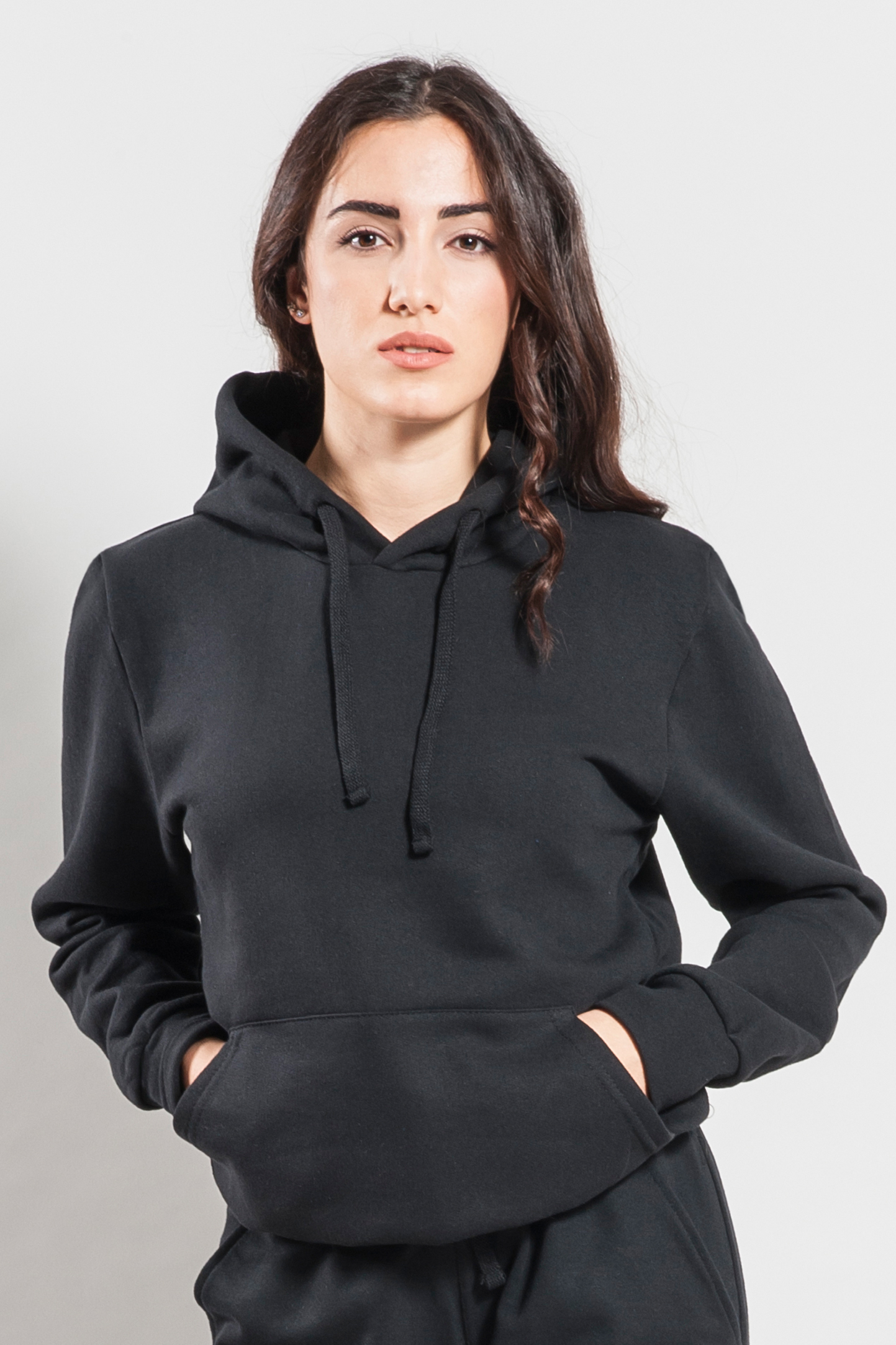 Sweat à capuche en molleton français pour femme
