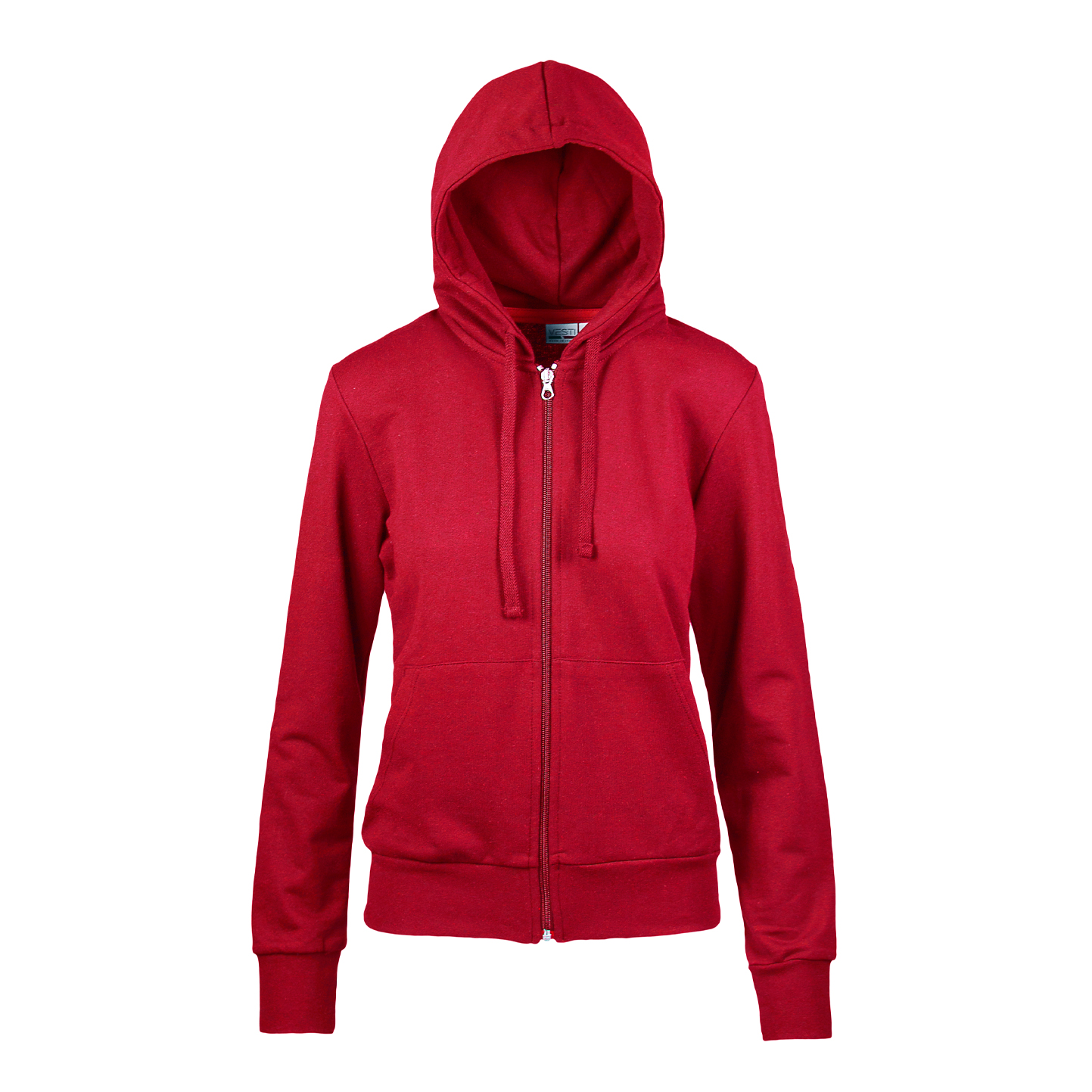Sweat à capuche long zippé pour femme - 28 - Rouge Sport