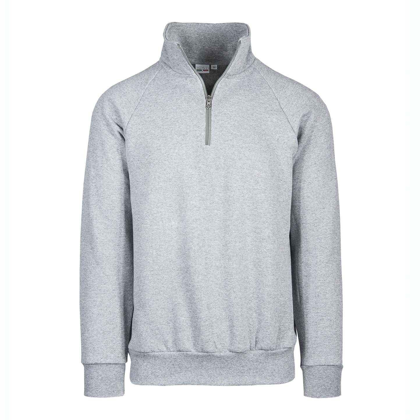 Sweat-shirt à col zippé pour femme - 75 - Cendre