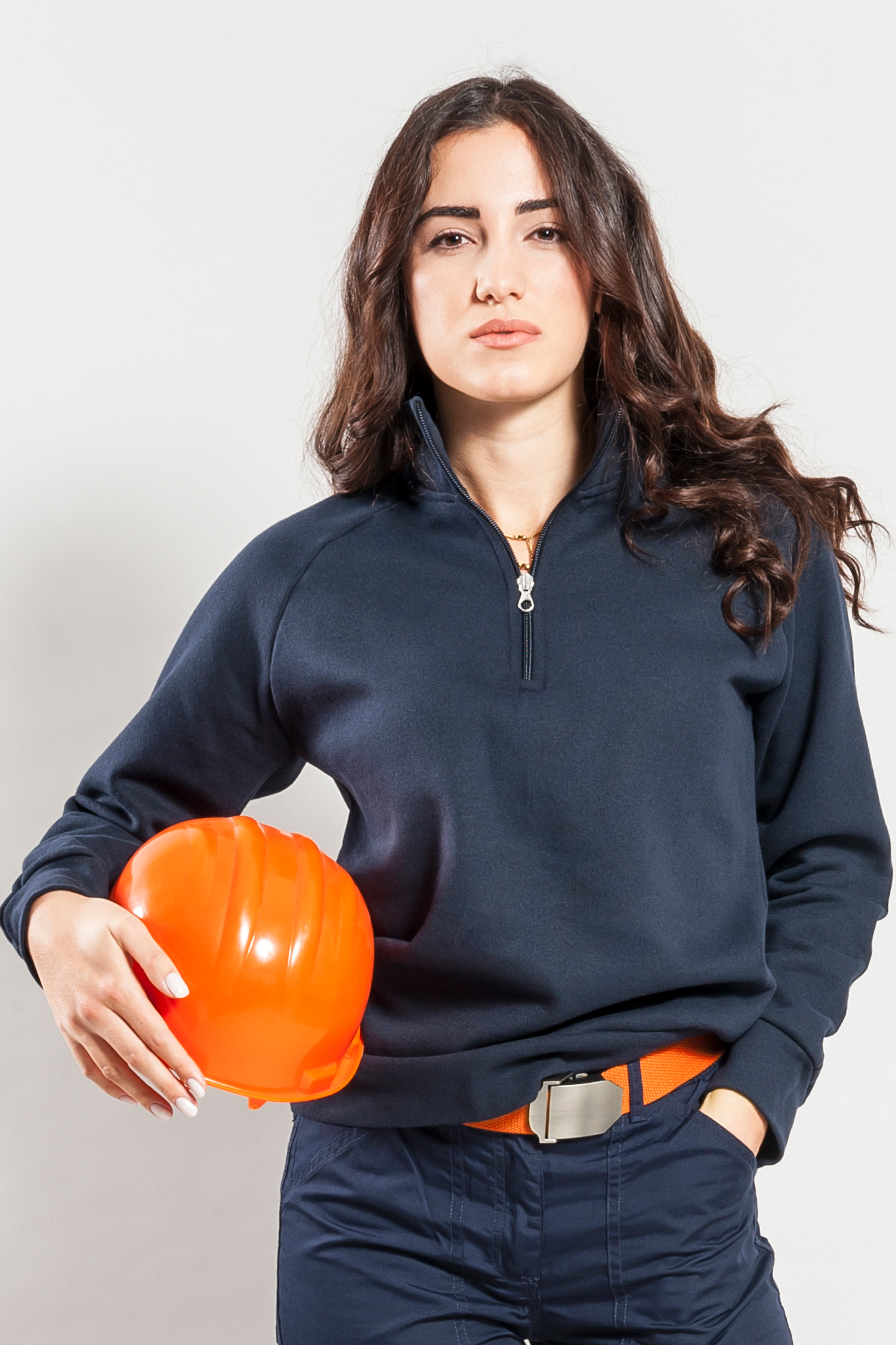 Dames sweatshirt met ritssluiting