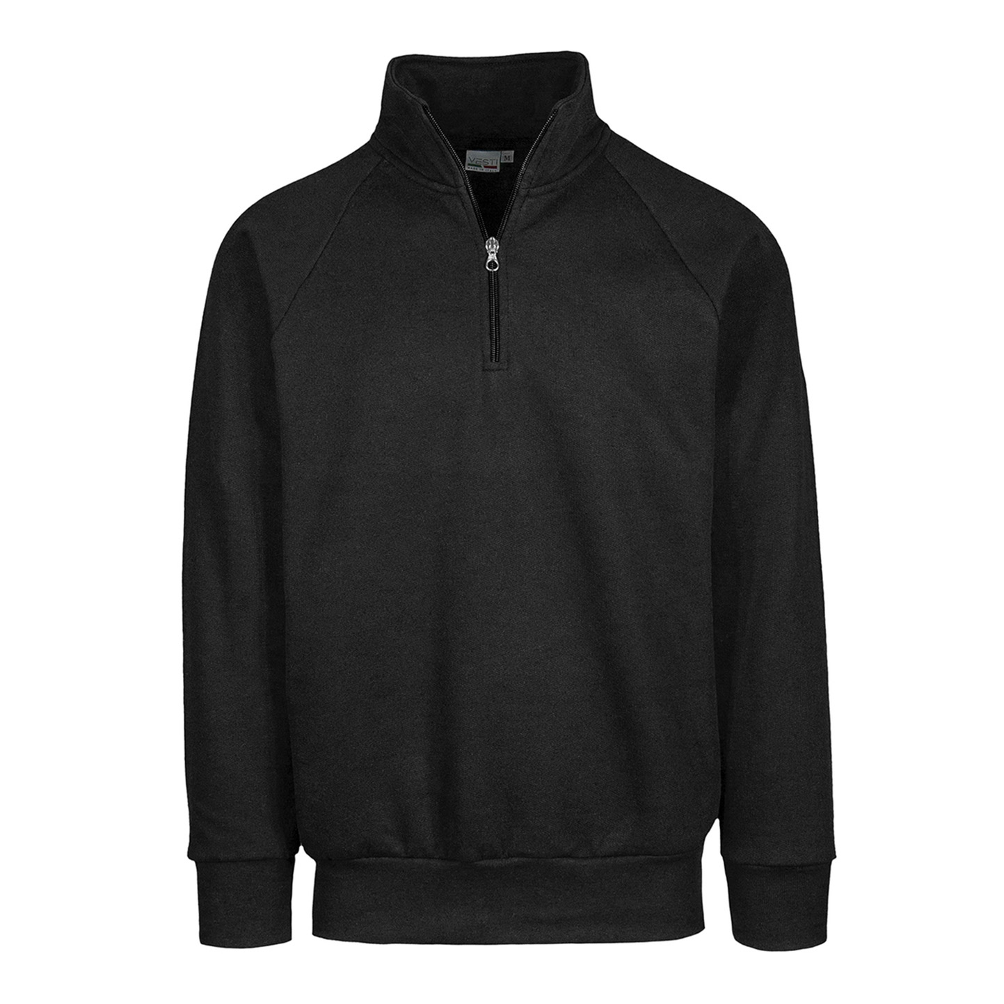 Sweat-shirt écologique à col zippé - 12E - Noir ECO