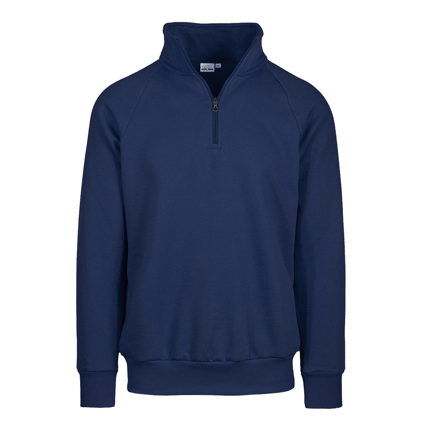 Sweat-shirt écologique à col zippé - 18E - Bleu ECO
