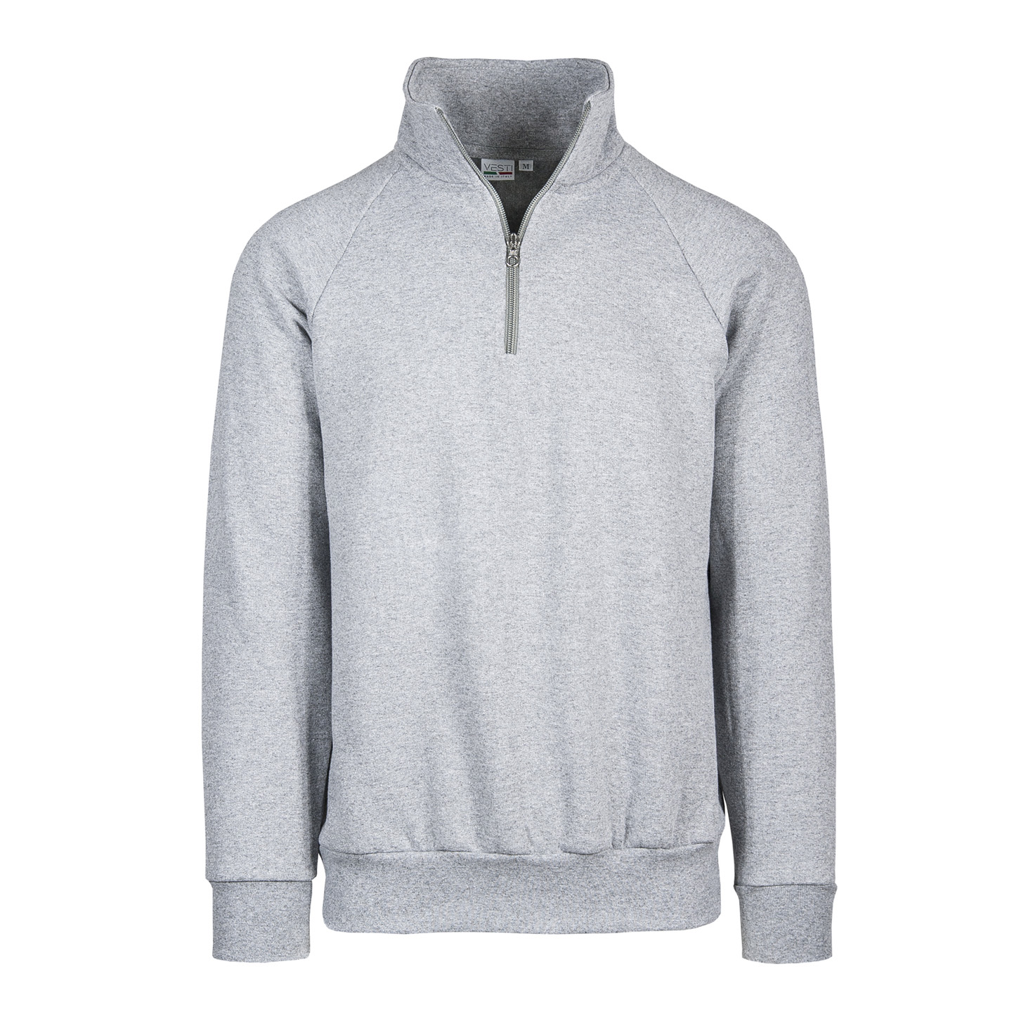 Sweat-shirt écologique à col zippé - 75E - Cendres écologiques