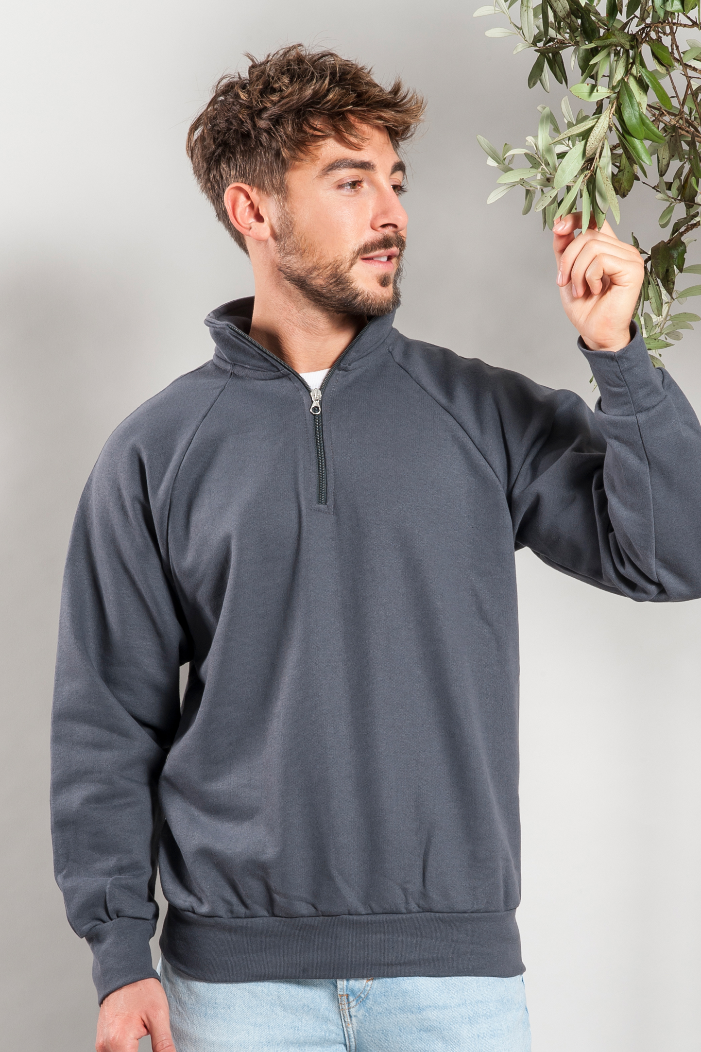 ECO Zip Neck Sweatshirt