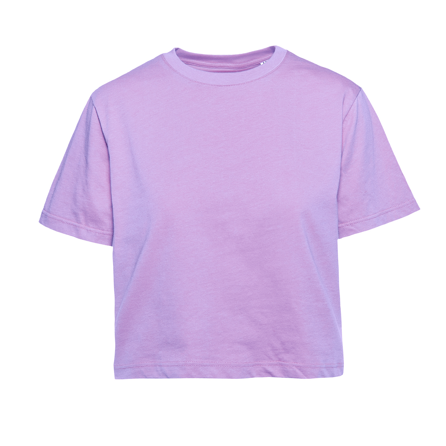 Pull à manches courtes et col rond pour femme - LI - Lilas