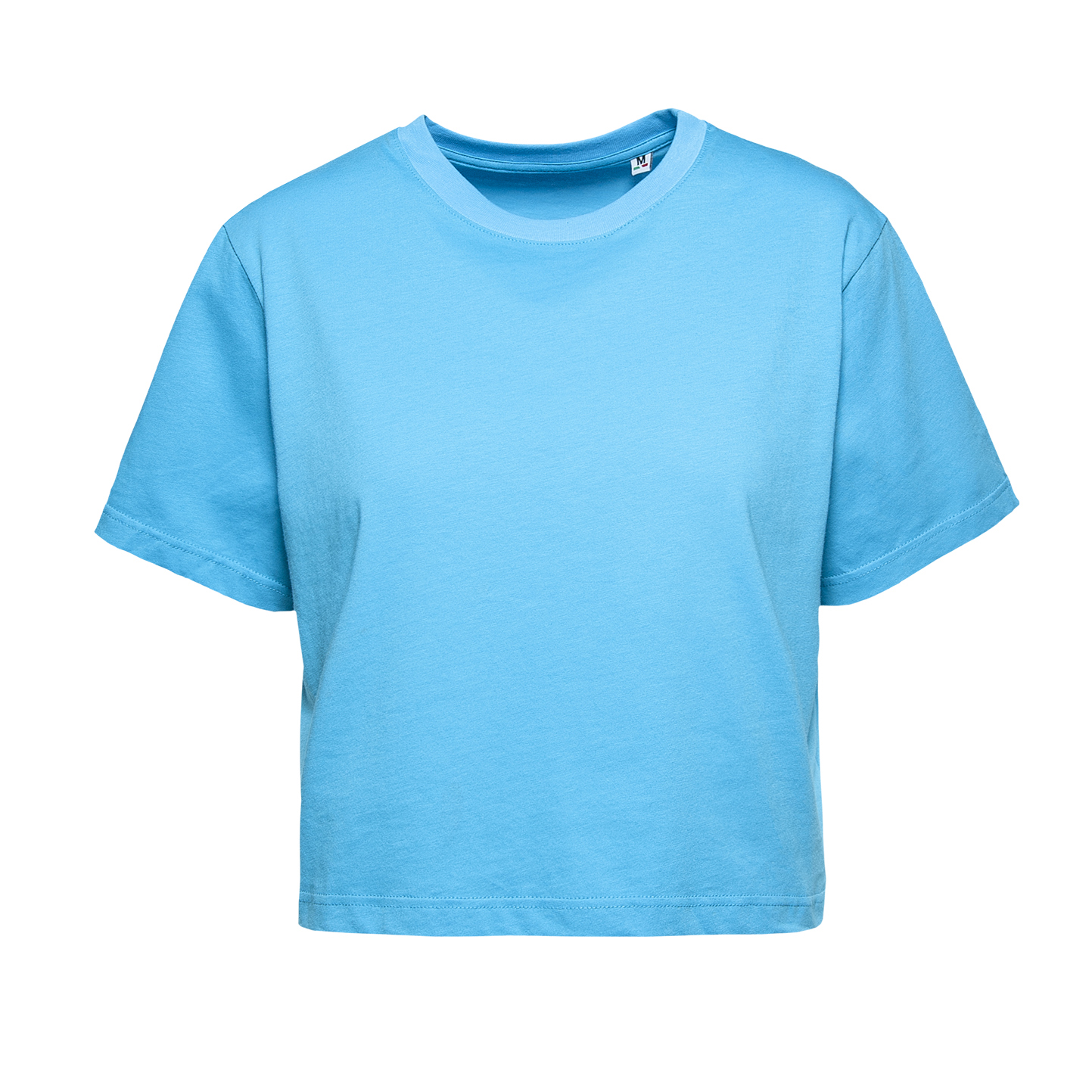 Pull à manches courtes et col rond pour femme - TU - Turquoise