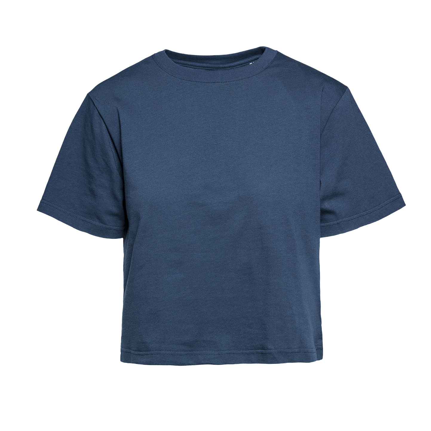 Pull à manches courtes et col rond pour femme - NY - Bleu marine