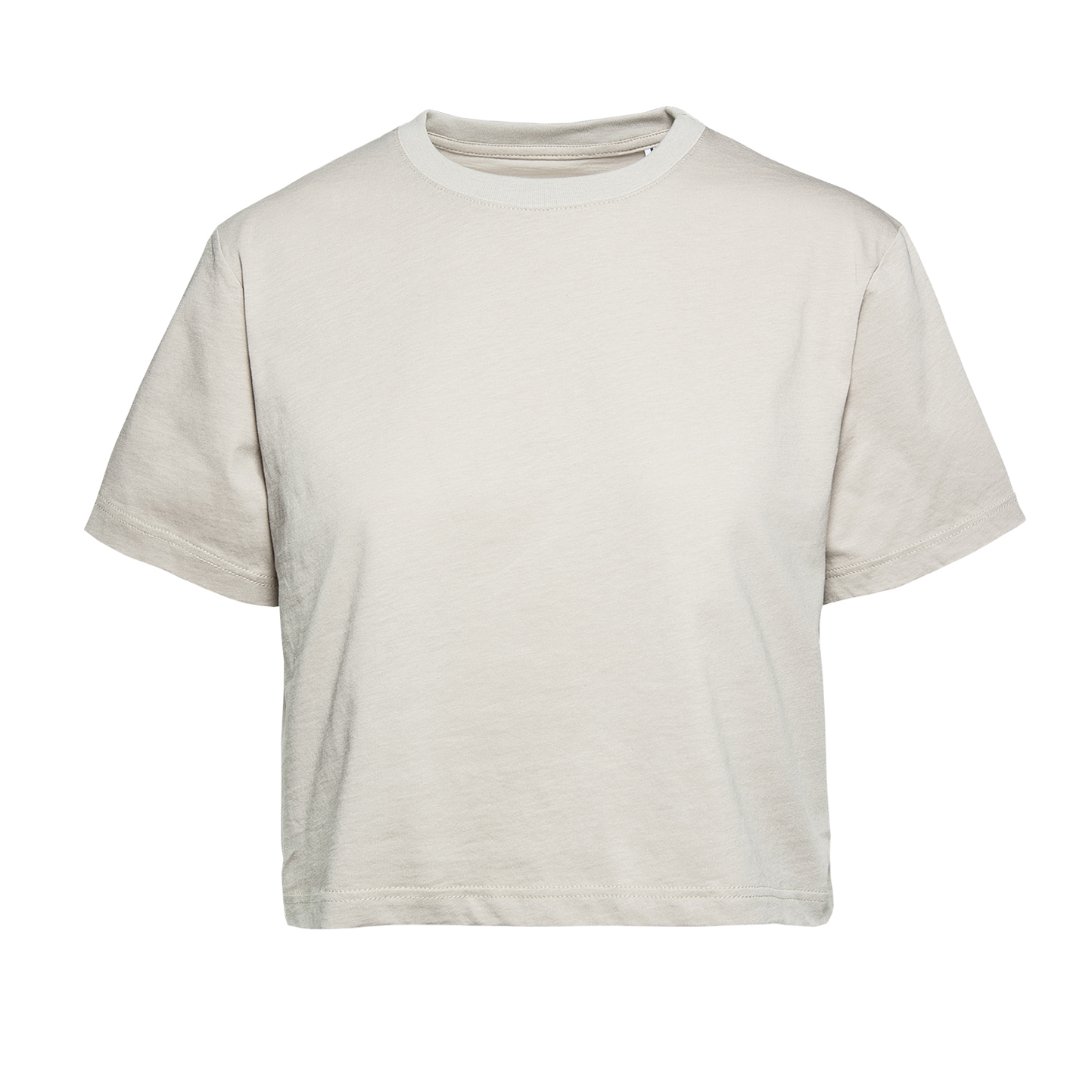 Pull à manches courtes et col rond pour femme - VR - Sable