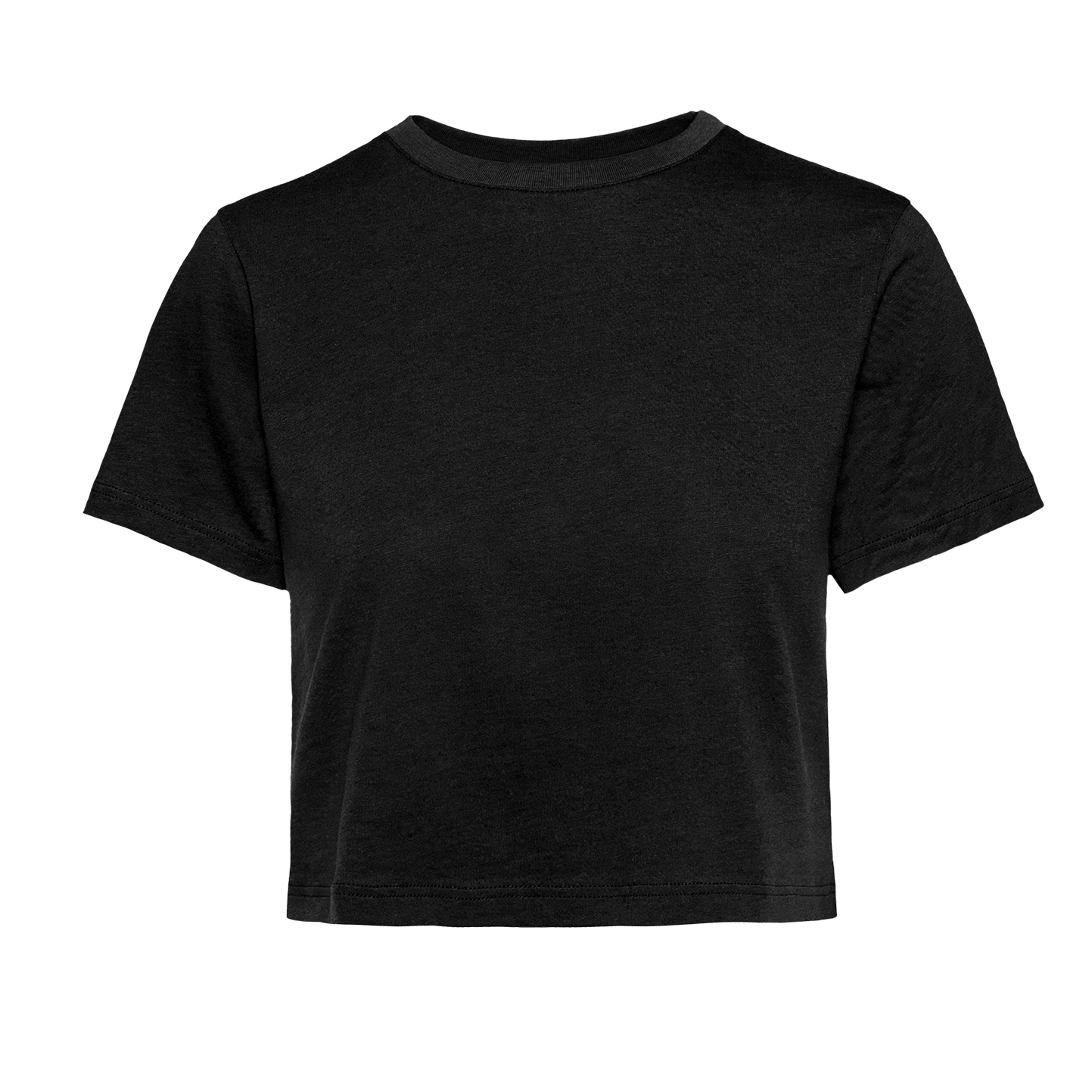 Pull à manches courtes et col rond pour femme - 12 - Noir