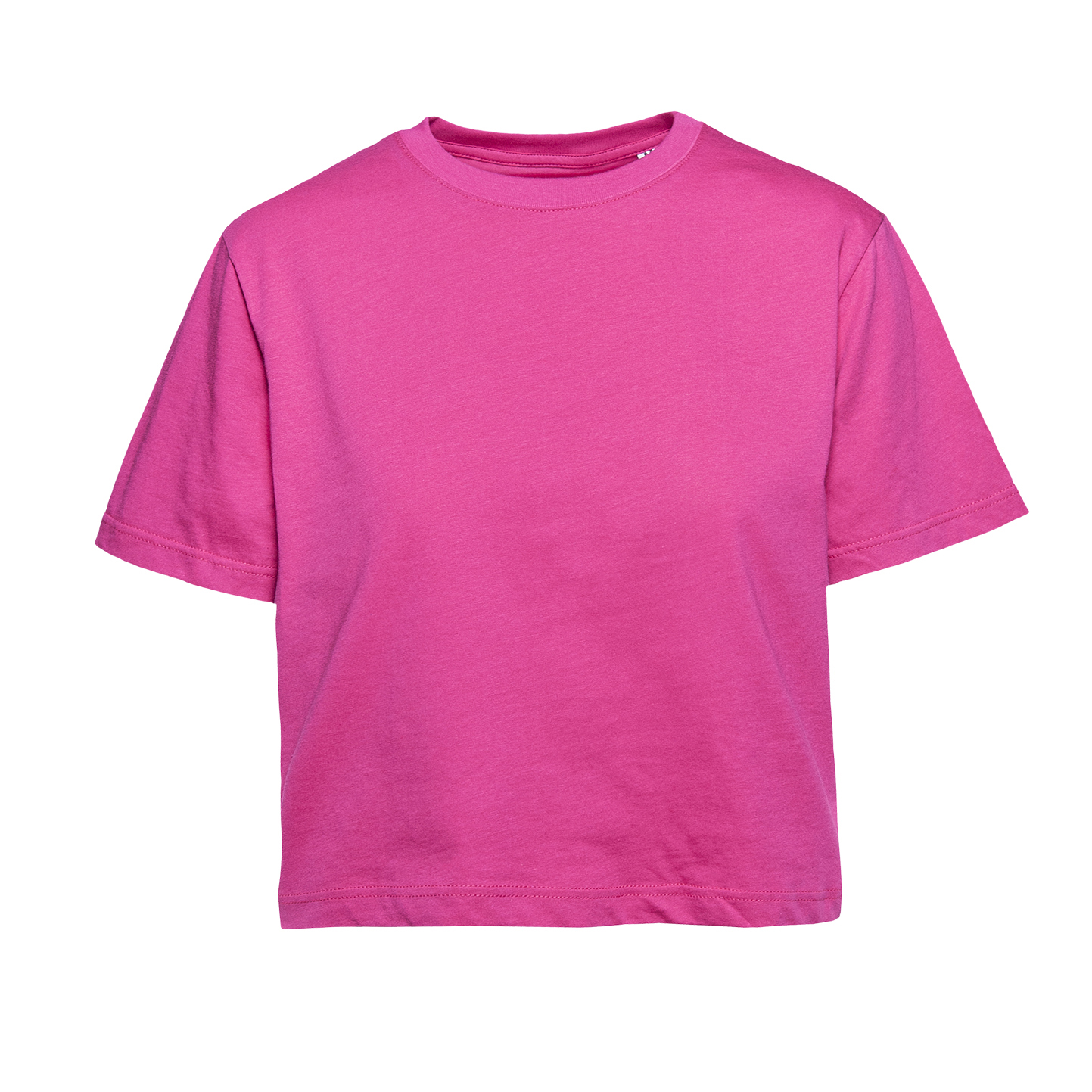 Pull à manches courtes et col rond pour femme - FU - FU-Fuchsia
