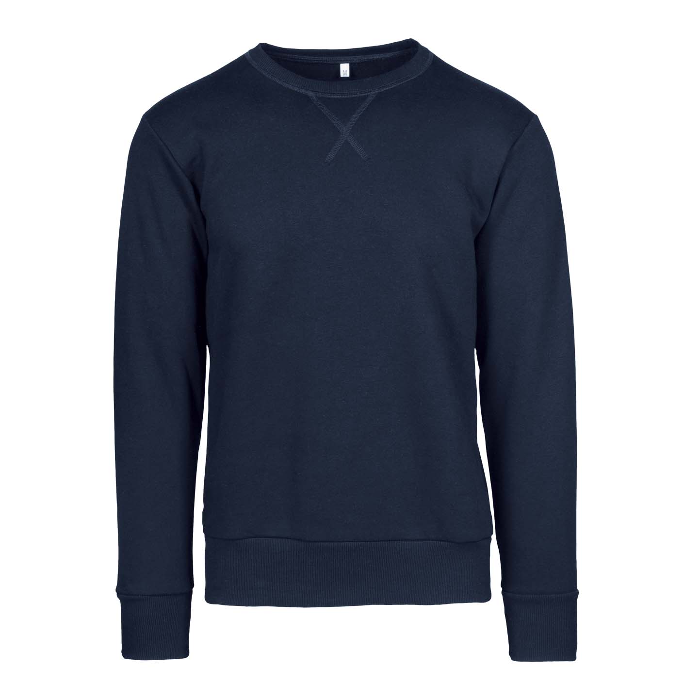 Zachte French Terry trui met ronde hals - NY - Marineblauw