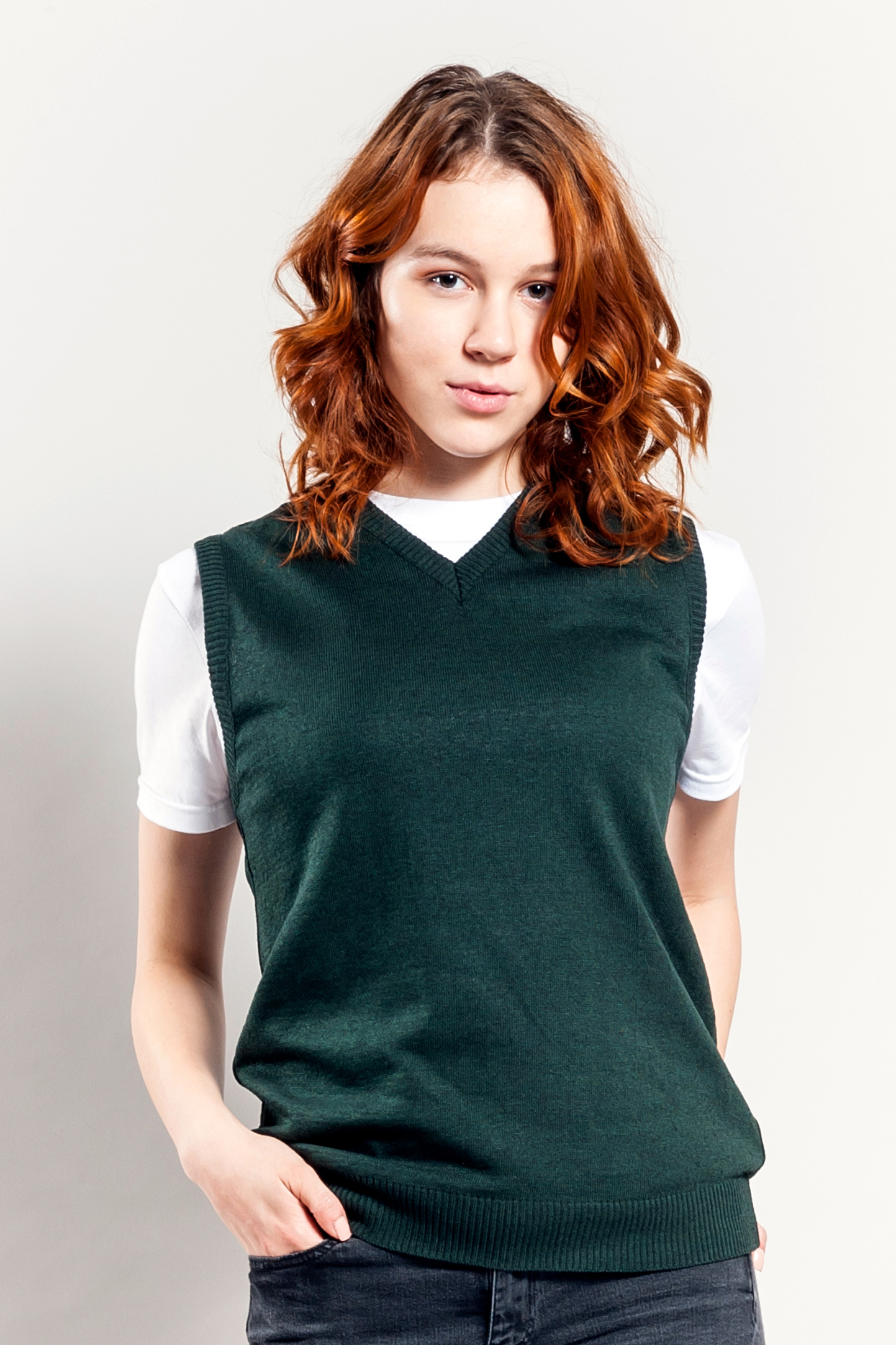 V-hals vest/trui