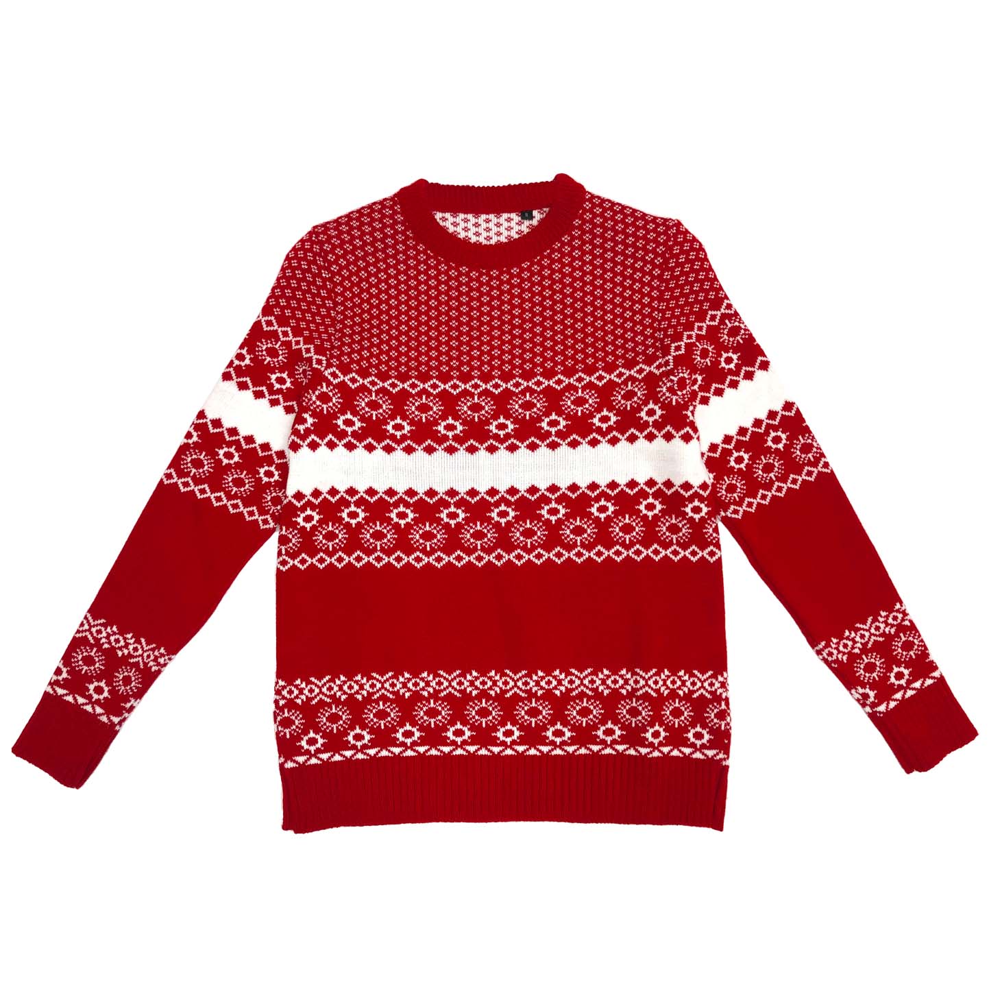 Stevige trui met ronde hals - XRO - Kerstrood