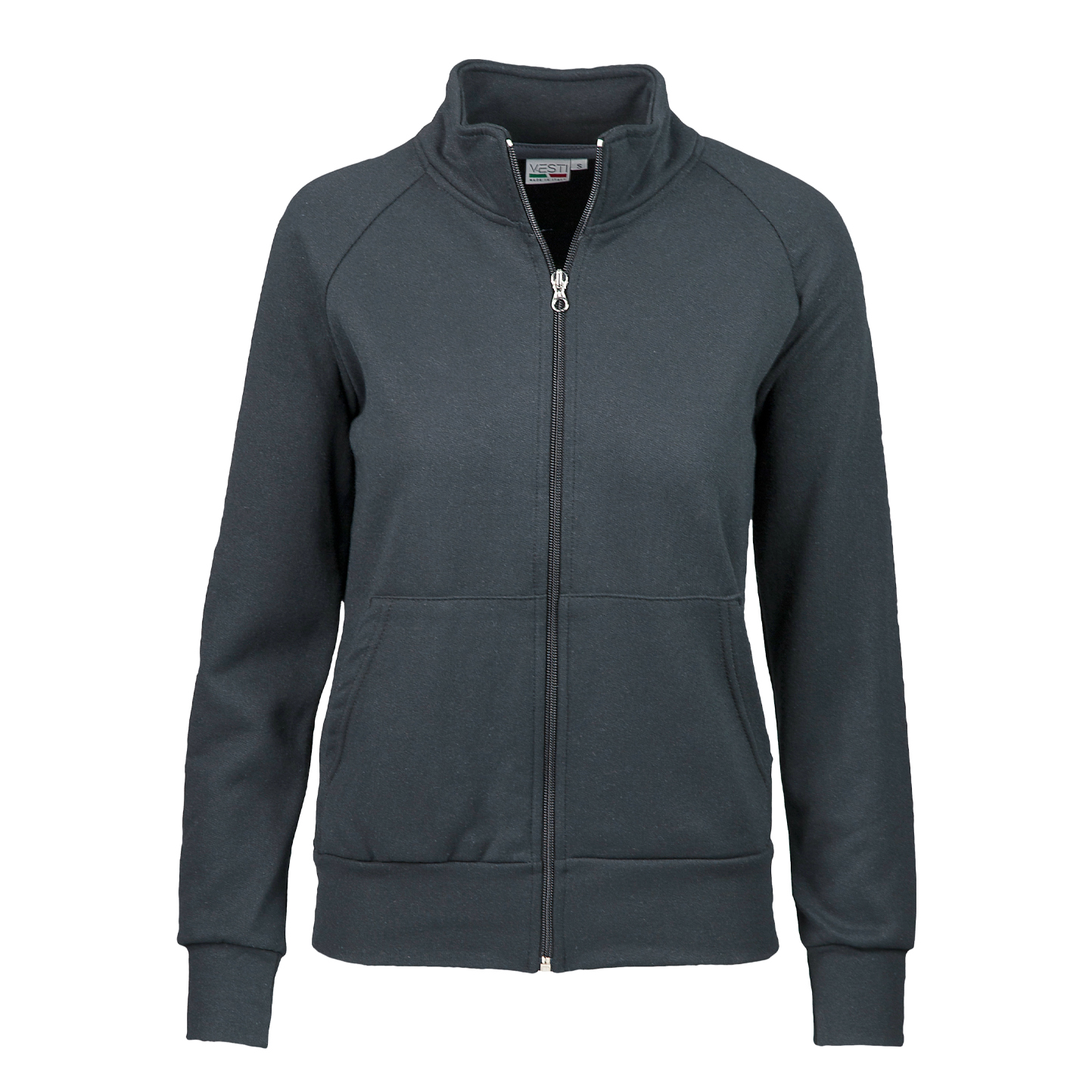 Damessweatshirt met lange ritssluiting - 22 - Lood