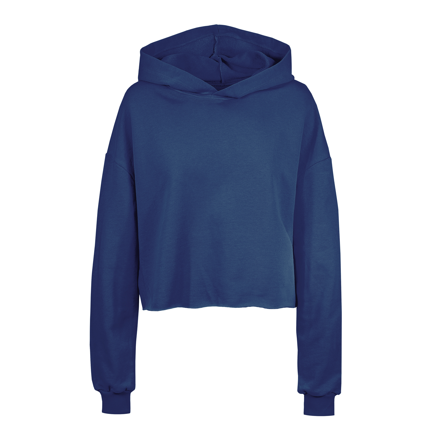 Amy cropped dameshoodie van French Terry - NY - Marineblauw