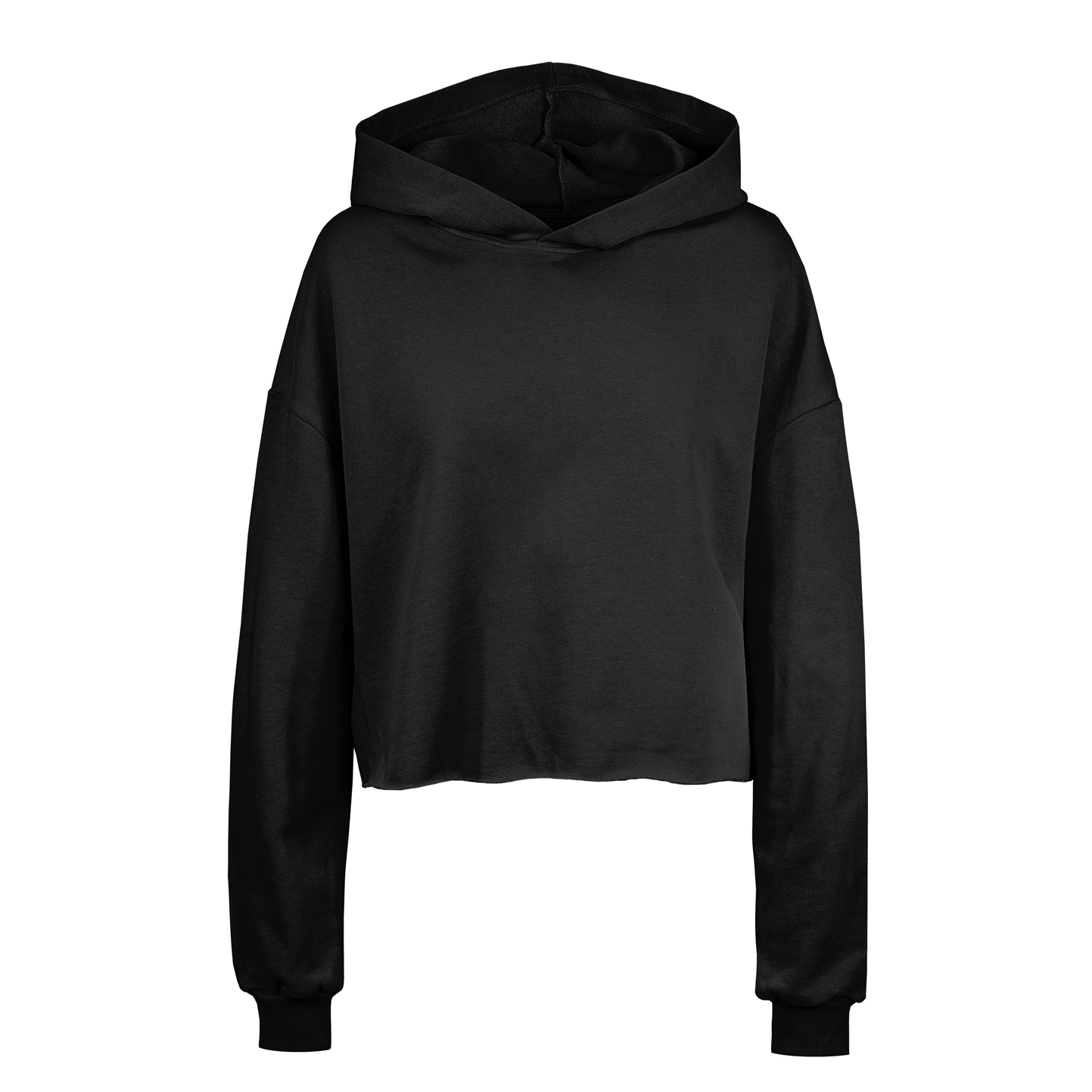 Amy cropped dameshoodie van French Terry - 12 - Zwart