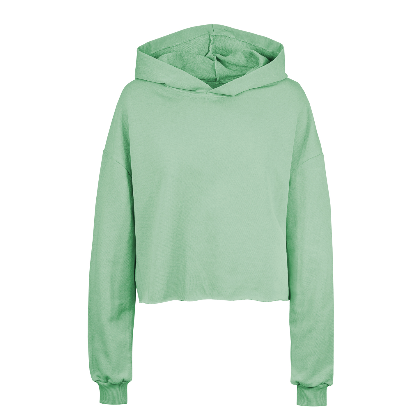 Amy cropped dameshoodie van French Terry - SV - Salie