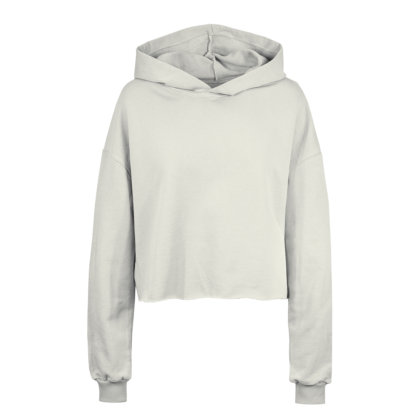 Amy cropped dameshoodie van French Terry - 98 - Crèmewit