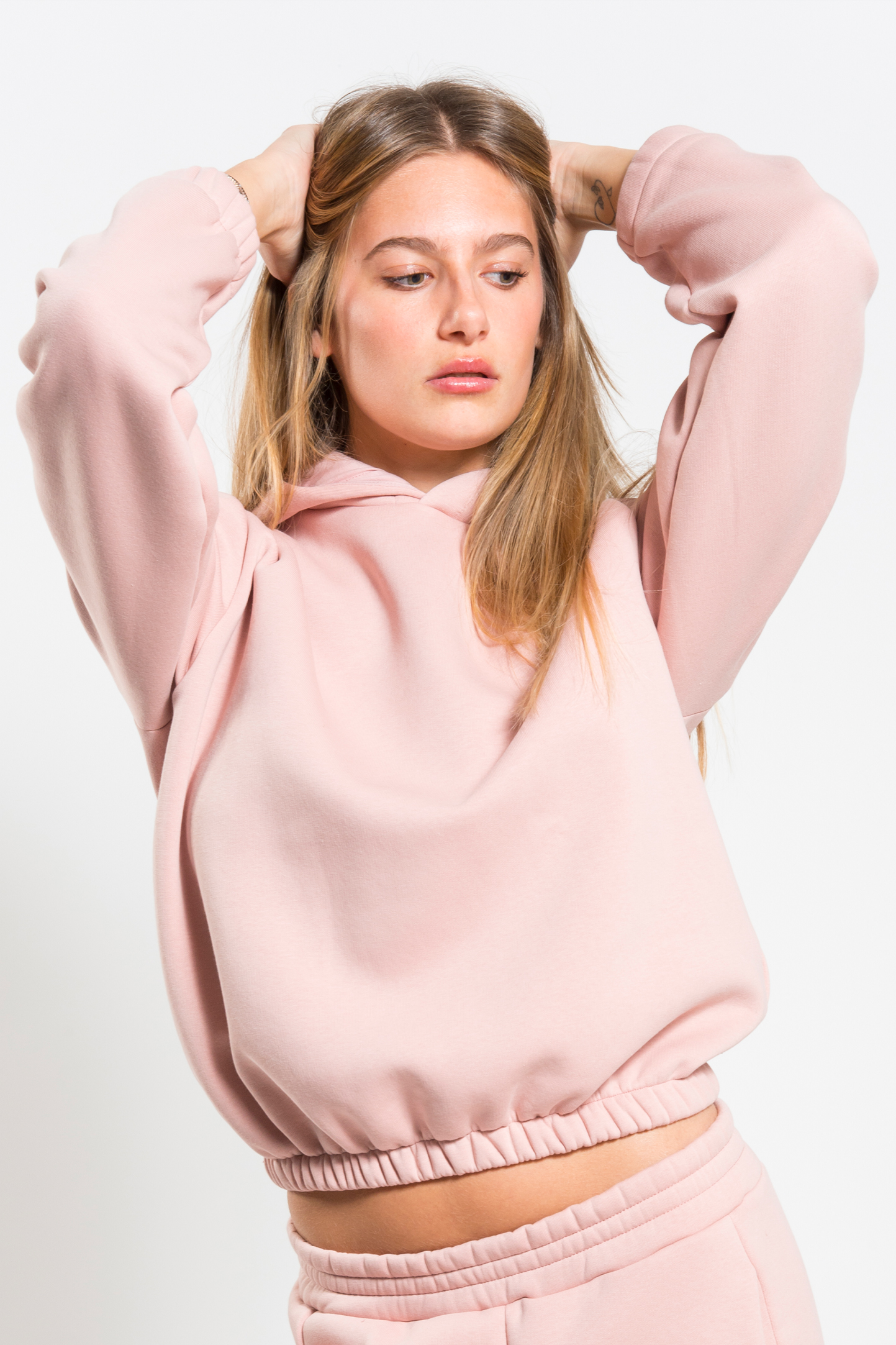 Sweat boxy femme à capuche