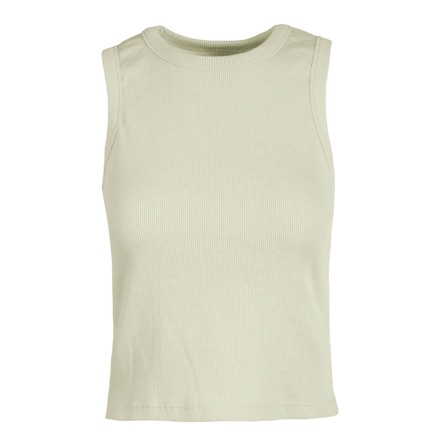 Stretch rib tanktop voor dames - 38 - Crème