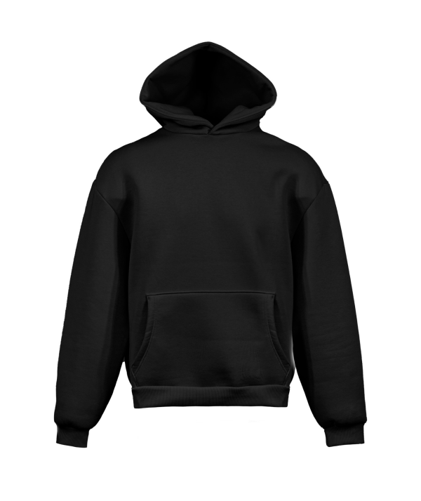 Zachte boxy hoodie - 12 - Zwart