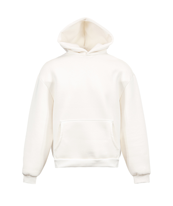 Zachte boxy hoodie - 98 - Crèmewit