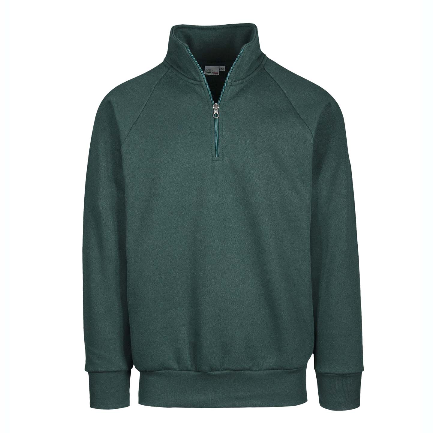 Sweat-shirt à col zippé - 55 - Vert bouteille