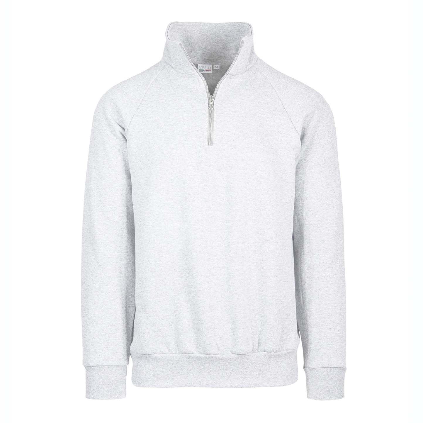 Sweat-shirt à col zippé - 99 - Blanc