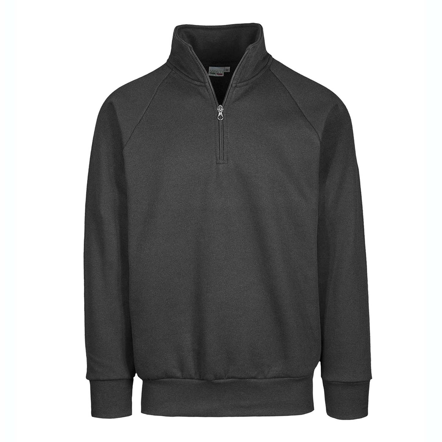Sweat-shirt à col zippé - 22 - Plomb