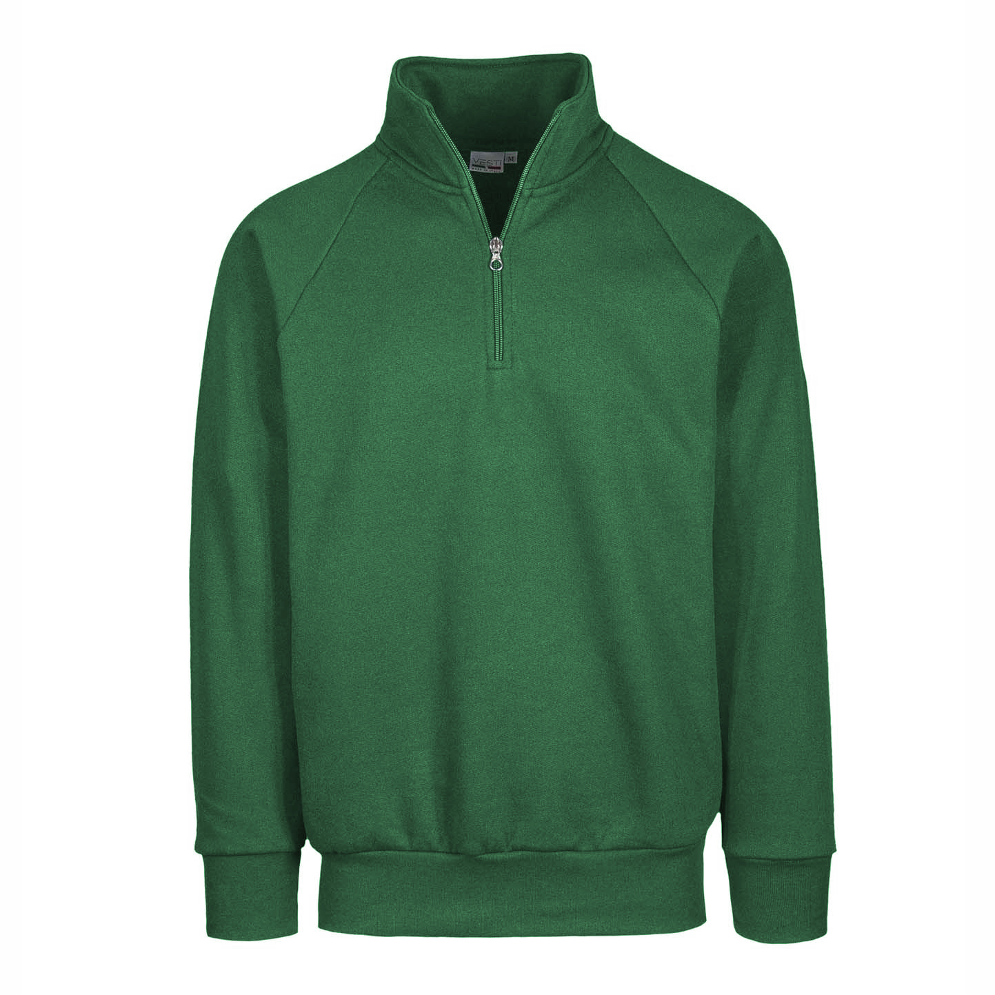 Sweat-shirt à col zippé - 88 - Prairie verte