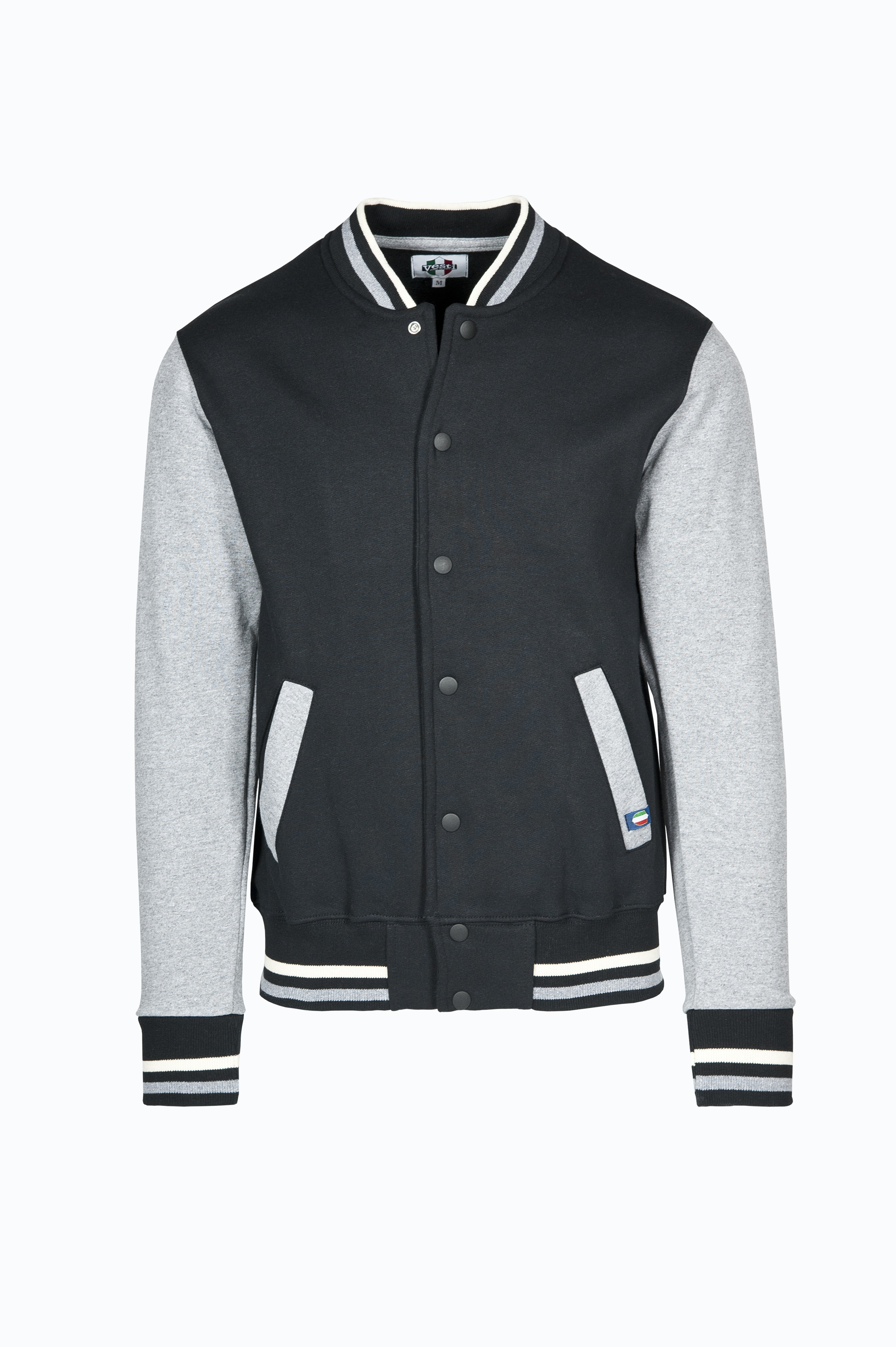 blouson aviateur bicolore - 1275 - Noir/Cendre