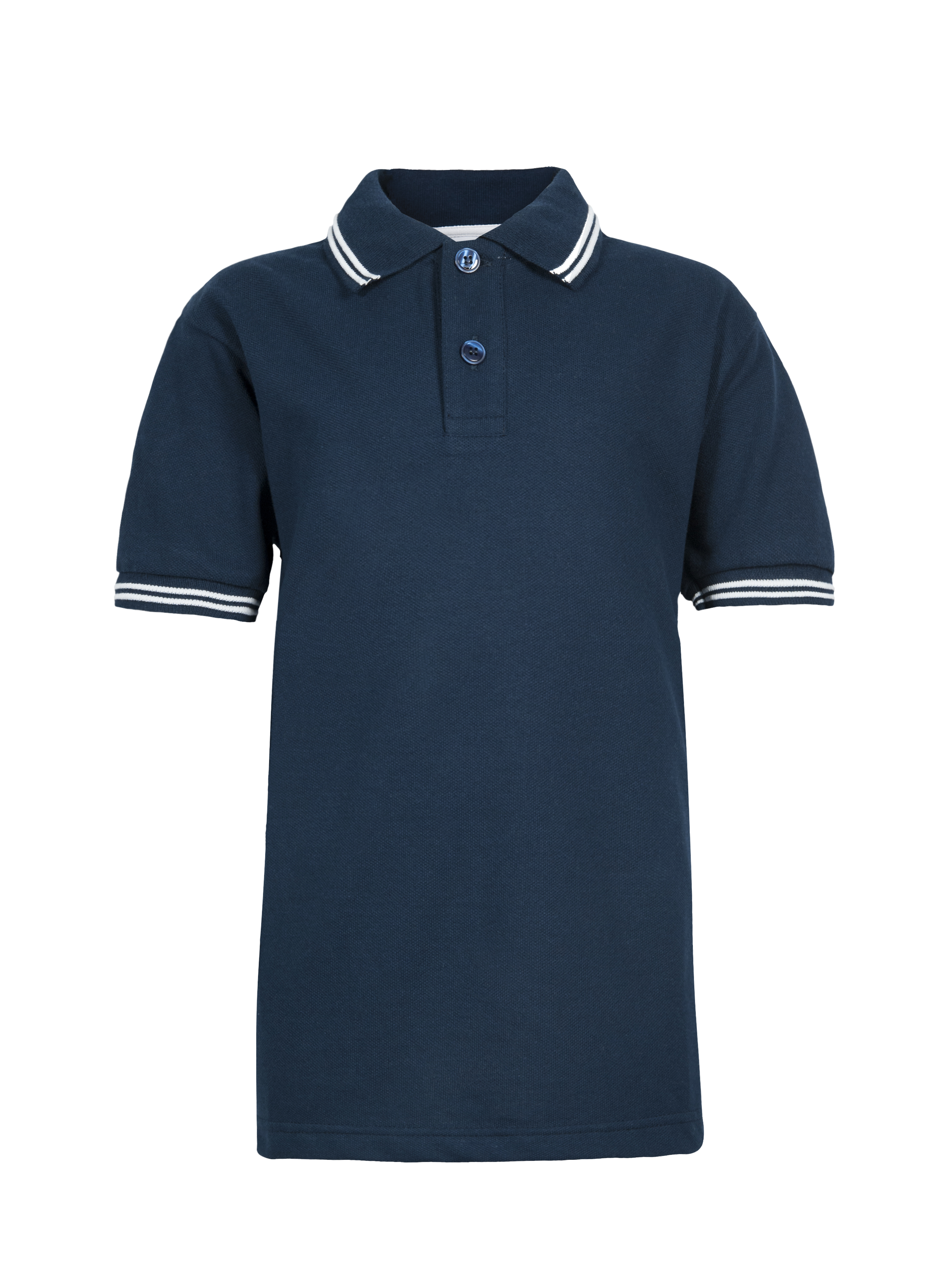 Polo à manches courtes en piqué pour enfants - 1899 - Bleu/Blanc
