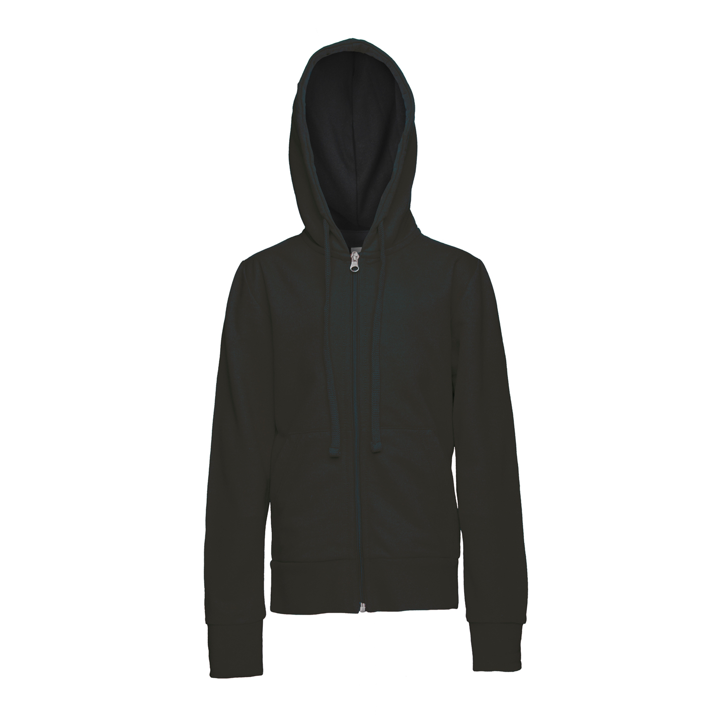Kinderhoodie met rits - 12 - Zwart