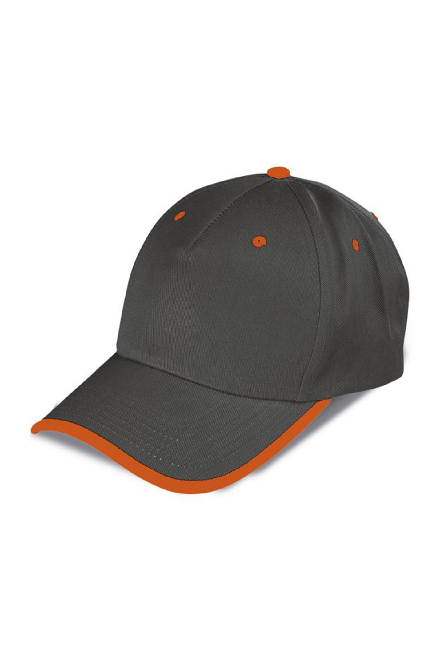 Stijl Cap 5 Panelen 80/20 Polyester/Katoen Antraciet